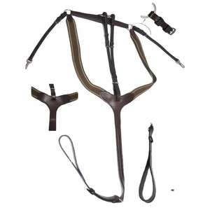 Pechera de Cuero para Caballo, Martingala de Carrera Ajustable, Collar de Pecho Ecuestre Inglés, Duradero y Cómodo, FAB International - Product Image 1