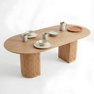 Table de restaurant en teck massif de haute qualité avec un design moderne élégant, écologique et durable pour une utilisation en extérieur, divers concepts - Product Image 2