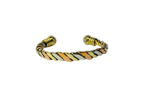 Brazaletes de Aleación de Cobre Sostenibles Hechos a Mano para Unisex, Brazalete Abierto Trenzado, Ajustable, Moderno, para Uso Diario y Fiestas - Product Image 3