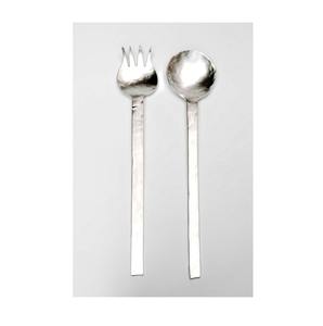 Juego de servidores de ensalada de acero inoxidable de grado comercial, duradero, con mango de agarre fuerte para mostrador de buffet y negocios de catering. - Product Image 4