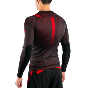 Camiseta de Compresión de Manga Corta Roja para Hombre, Cuello Redondo, Transpirable, de Secado Rápido, Ajustada, Deportiva, de Punto, de Poliéster y Elastano, para Entrenamiento en el Gimnasio - Product Image 5