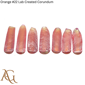 # 22 zafiros naranjas de corindón cultivados en laboratorio, sintéticos, creados por fusión de llama, gemas simuladas para corte lapidario. - Product Image 5