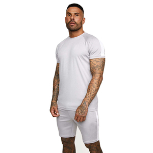 Ensemble de shorts de jogging pour hommes, taille plus, décontractés, respirants, avec logo personnalisé, deux pièces, OEM, 100% coton - Product Image 6