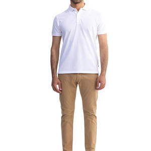 เสื้อโปโลแขนสั้นผู้ชายขายส่ง คุณภาพสูง ผ้าฝ้าย 100% แห้งเร็ว ระบายอากาศได้ดี สกรีนโลโก้ด้านหน้าได้ ใส่สบาย - Product Image 1