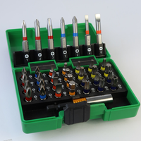 Set Perkakas Tangan Promosi MRM Baja S2 Berlapis Krom dengan Kotak Keras Khusus, Set Mata Obeng Magnetik Hex Phillips PH2