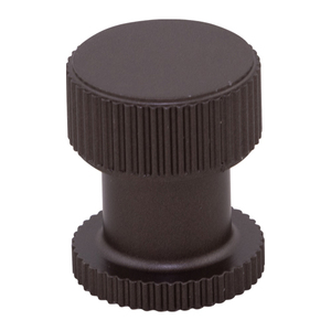 Perilla cilíndrica moleteada de aluminio con diseño flexible, herrajes para gabinetes en latón, oro, oro rosa, acero inoxidable, marrón y negro - Product Image 3