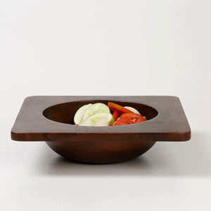 Affordable <b>Large</b> Wooden Salad <b>Bowl</b> for Family Dining, Fruit Storage, Party <b>Serving</b> and Farmhouse Kitchen Decoration - Product Image 3