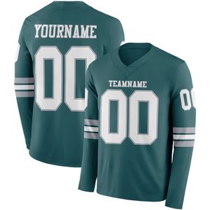 Camiseta de Fútbol de Manga Larga para Hombre con Impresión Personalizada del Nombre del Jugador y del Equipo, Spandex/Poliéster Transpirable - Product Image 2