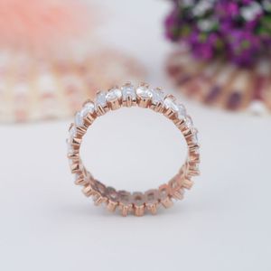 Fine Jewelry S925 <b>Silver</b> Princess <b>Emerald</b> Round Cut Vvs d Color Eternity Moissanite Hip Hop Tennis <b>Ring</b> for Men and Women - Product Image 2