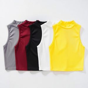 Crop top pour femme à logo personnalisé, coupe ajustée, manches courtes, vêtements de sport et décontractés, crop tops d'été, t-shirt pour femme, vente en gros - Product Image 2