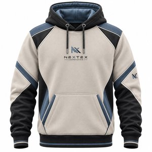 Sweat-shirt à capuche pour homme Nexttex Corporation, manches raglan, design coloré, respirant, décontracté, pour l'automne - Product Image 1