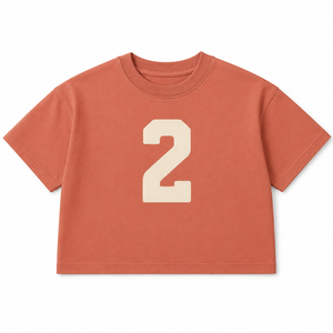 Camiseta de Algodón Transpirable Personalizada para Niños, Corte Cuadrado, 100% Algodón, Estampado de Letras y Números del Alfabeto, Manga Corta, Informal, para Bebés, Niños y Niñas - Product Image 2