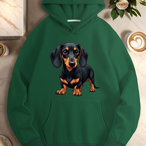 Sudaderas casuales de mujer con ilustración de Dachshund realista - Product Image 2