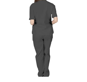 Ensembles d'uniformes médicaux personnalisés de haute qualité en gros, couleur unie, respirants, séchage rapide, en coton, design streetwear pour femmes - Product Image 2