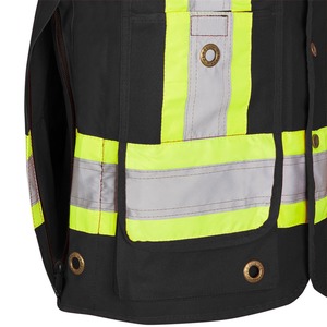 Chaleco de Seguridad de Alta Visibilidad Unisex, Ropa de Trabajo de Poliéster con Franjas Reflectantes y Múltiples Bolsillos - Product Image 6