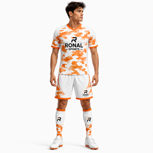 เสื้อฟุตบอลผู้ชายดีไซน์ใหม่ล่าสุด คุณภาพสูง ราคาประหยัด รับทำโลโก้ สวมใส่สบาย รับผลิตแบบ OEM ODM - Product Image 3