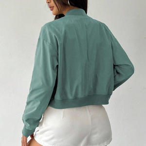 Blouson Bomber Femme Style International avec Broderie Personnalisable, Veste Extérieure Imperméable à Fermeture Éclair pour Impression et Marchés de Détail - Product Image 5