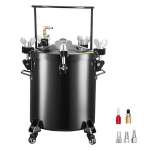 Serbatoio per Vernice a Pressione 40 L (10.6 Gal) in Acciaio Resistente per Pistola a Spruzzo, con Tre Attacchi Rapidi - Product Image 1