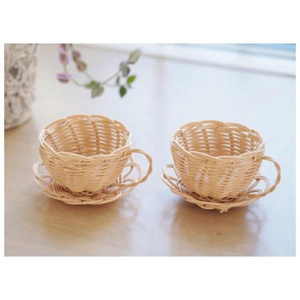Decorative Handmade Rattan Tea Set - <b>Miniature</b> Woven Teapot and Cups for Playroom & Home Decor - Product Image 6