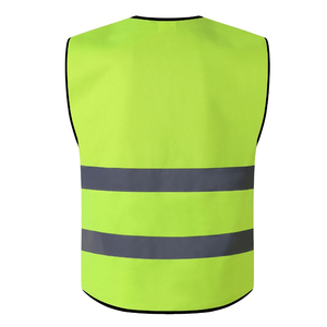 Gilet de sécurité haute visibilité unisexe pour adulte, vert citron, bandes réfléchissantes, classe 1, vêtements de travail, marque SHORT SIGN INDUSTRY, modèle - Product Image 3