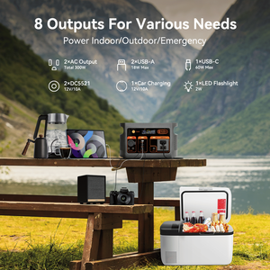 Stazione di Alimentazione Portatile Flashfish E103 300W (600W di Picco) con Prese AC e Batteria LiFePO4 da 179.2Wh, Generatore Solare - Product Image 6