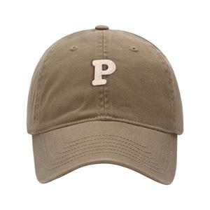 Orange 6-Panel Baseball <b>Cap</b> With White P Embroidery Adjustable Back Casual <b>Hat</b> For Adults - Product Image 4