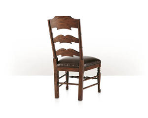 Chaises de salle à manger traditionnelles françaises en noyer avec dossier en échelle - Meubles de salle à manger - Product Image 5