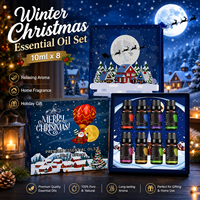 Ensemble d'huiles essentielles ODM OEM, 8 pièces, humidificateur, diffuseur d'air, aromathérapie, masseur corporel, menthe poivrée fraîche, romarin, citronnelle, thé