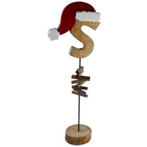 Ornements en fil métallique avec alphabets en bois, meilleurs articles de Noël pour la décoration intérieure de la maison, de la table et du bureau, sculptures tendance - Product Image 5