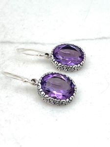 Pendientes Colgantes de Amatista Bali, Joyería Artesanal con Piedras Preciosas, Regalo Elegante para Mujer, Proveedor Mayorista - Product Image 6