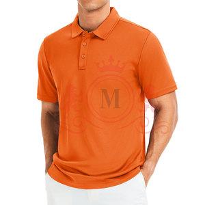 Active Wear <b>Orange</b> <b>Polo</b> Shirt Soft Performance Fabric Breathable Modern Fit Short Sleeve Everyday Comfort - Product Image 2