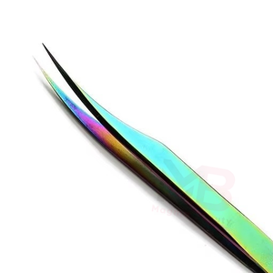 Pinzas Profesionales de Alta Calidad para Extensión de Pestañas de Acero Inoxidable Japonés, Logotipo Personalizado, Punta Curva y Afilada - Product Image 5