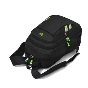 Sleek Black Travel Laptop <b>Backpack</b> <b>Water</b> <b>Resistant</b> Multi Compartment Business Rucksack Reflective Accents - Product Image 2