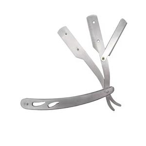 Barber Straight <b>Razor</b> Stainless Steel Blade ABS Handle Red White Blue Stripe Design For <b>Men</b> Shaving Trim Hair Beard - Product Image 6