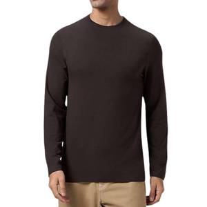 T-shirt à manches longues en coton pour homme, respirant, style streetwear décontracté, vente en gros directe usine - Product Image 1