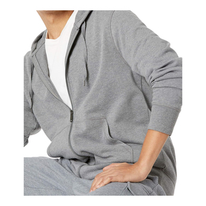 Sweat à capuche zippé brodé personnalisé pour homme, design unisexe avec impression numérique, streetwear décontracté, vente en gros, haute qualité - Product Image 5