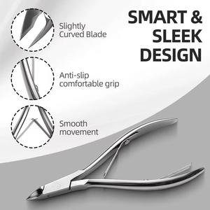 Coupe-ongles professionnels en acier inoxydable avec lame allongée pour l'élimination des callosités des orteils, mâchoire plate, pointe acérée de 12,5 mm, nouveau design - Product Image 3