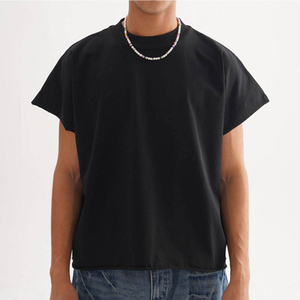 เสื้อยืดคอกลมโอเวอร์ไซส์ผ้าฝ้ายคุณภาพสูงสำหรับผู้ชาย  รับสกรีนโลโก้ เสื้อกล้ามแฟชั่นสำหรับผู้ชาย - Product Image 1