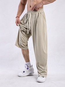 Ropa deportiva informal con logotipo personalizado para hombre, ropa de calle ligera de poliéster, pantalones para correr, pantalones de chándal holgados para entrenamiento en el gimnasio - Product Image 4