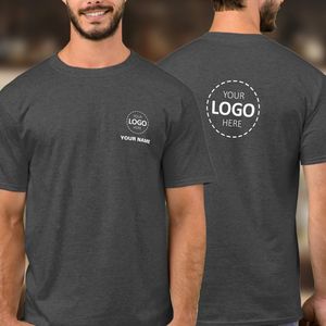 T-shirt blanc à manches courtes pour homme avec logo imprimé sur le devant, style décontracté, coupe classique, jersey de coton, col rond - Product Image 4