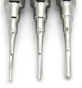 เครื่องมือถอนรากฟันแบบมืออาชีพ ดีไซน์โค้ง สีเงิน ได้รับการรับรองมาตรฐาน CE - Product Image 2
