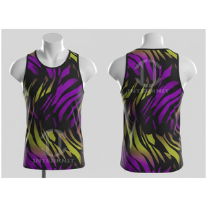 Men's Heat-Transfer Printed Crew Neck Tank <b>Top</b> Sleeveless Vest Breathable Knitted <b>Mesh</b> 100% Cotton Eco-Friendly Anti-UV Quick - Product Image 1