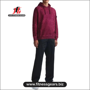 Custom Logo Acid Wash <b>Burgundy</b> <b>Mens</b> Pullover <b>Hoodie</b> Vintage Oversized Fleece Sweatshirt Wholesale OEM <b>Mens</b> Acid Wash Maroon - Product Image 6