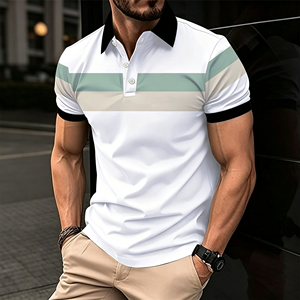 Camisetas Polo Slim Fit para Hombre, Blancas y Negras, Manga Corta, Cuello con Botones, Algodón y Poliéster, Casuales, de Verano, Clásicas, Premium - Product Image 5