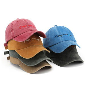 Gorras de béisbol lavadas con ácido a precio de venta al por mayor logotipo personalizado bordado estilo callejero tela de lona de alta calidad ajustable en todos los colores - Product Image 5