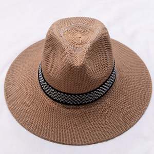 Sombreros de Paja Estilo Vaquero de Diseño al por Mayor Directo de Fábrica, Precio Moderado, Sombrero de Paja Vaquero Personalizado para Hombre con Correa de Cuero para Verano - Product Image 4