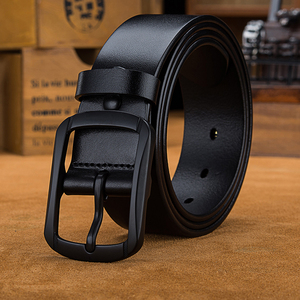 Performance Breathable <b>Punch</b> Design Formal Leather Belt Men Lightweight High Strength Work Bodybuilding Training Solid Strap - Product Image 6