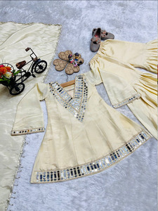 Designer Party Wear Top-Bottom And Dupatta For Kids - Product Image 4