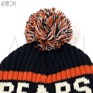 Bonnets unisexes tricotés à la main de haute qualité, avec pompon, pour l'automne et l'hiver, personnalisables avec logo d'équipe, style décontracté et uni - Product Image 5