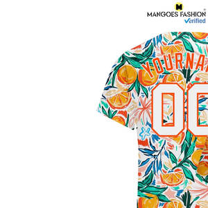 Maillot de baseball vibrant personnalisé blanc et orange à motif 3D, manches courtes, imprimé par sublimation, ourlet arrondi, entièrement boutonné - Product Image 5